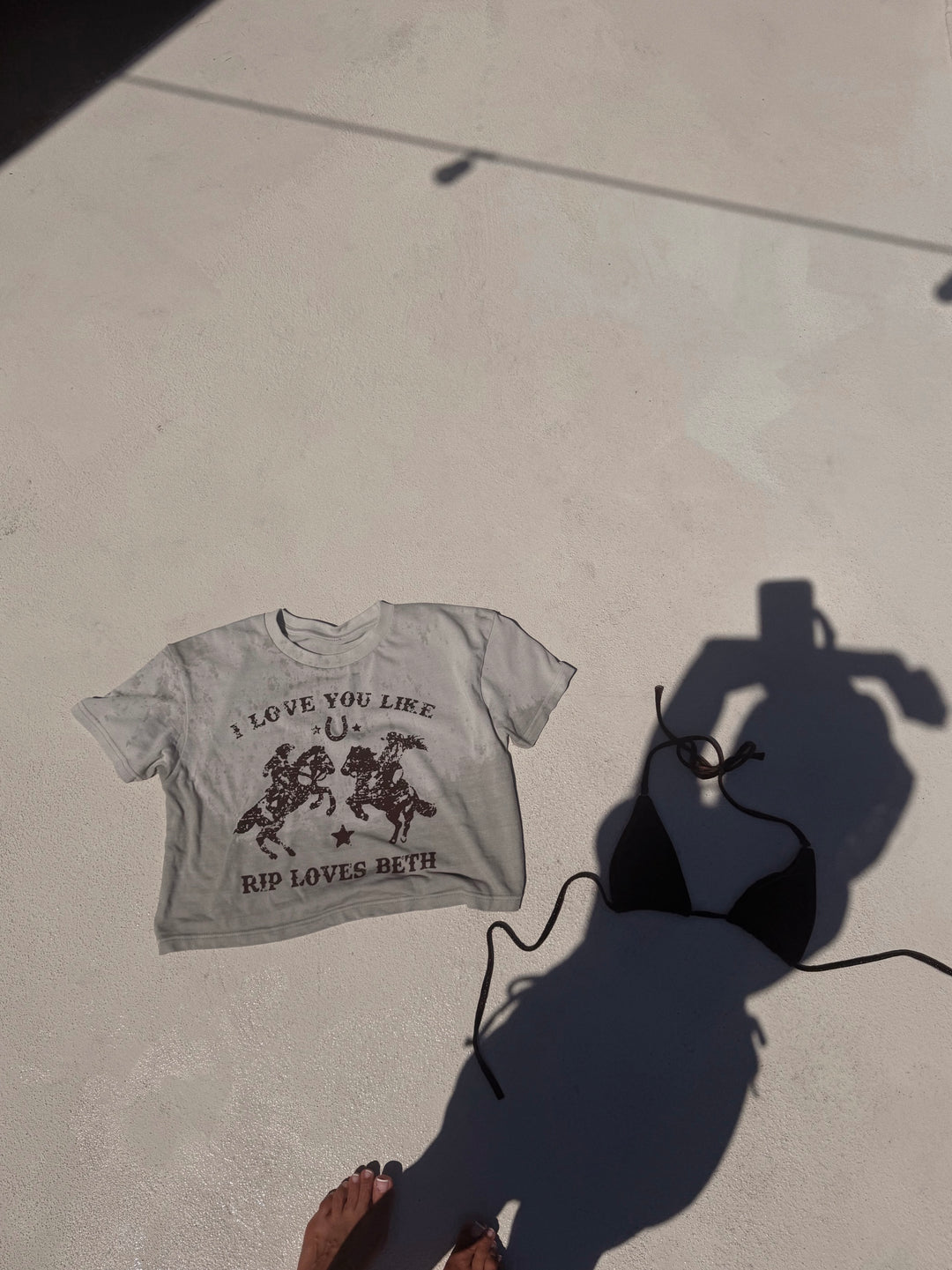 I Love You Like Rip Loves Beth Crop Tee
