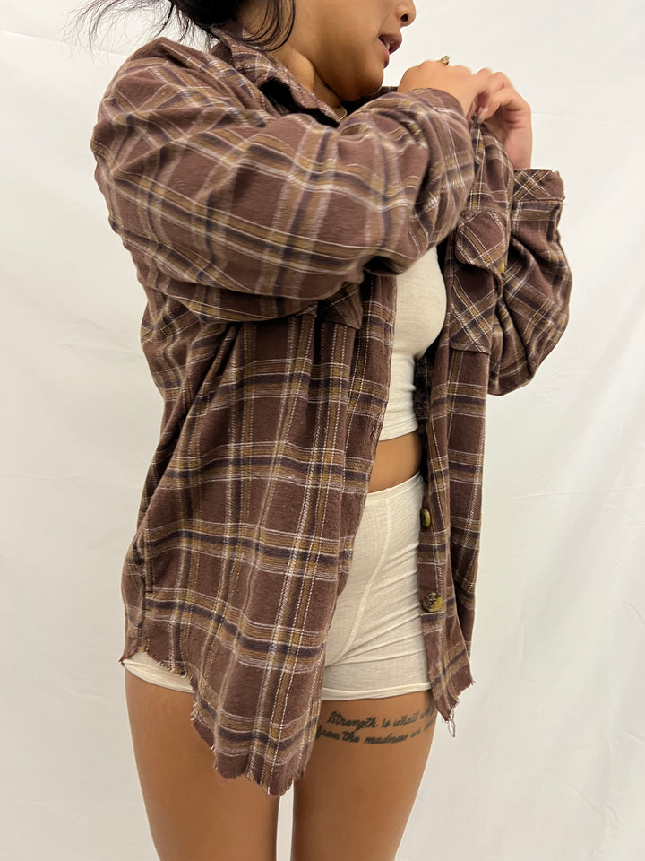 Vintage Flannel | Tired Moms Club - men’s S (misprint)