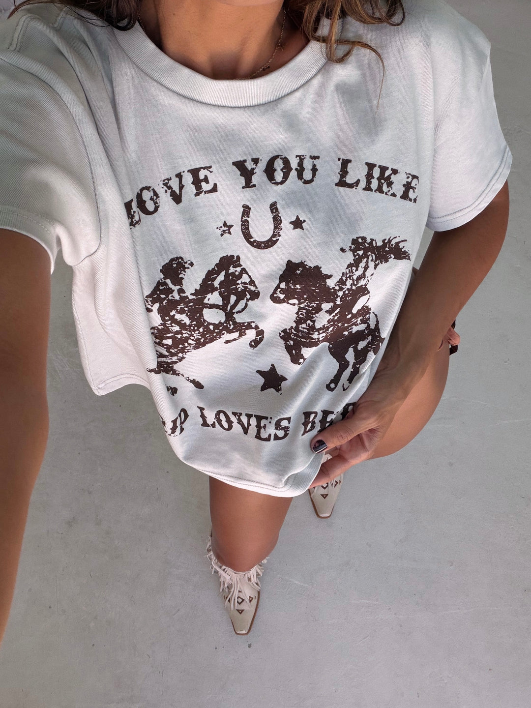 I Love You Like Rip Loves Beth Crop Tee